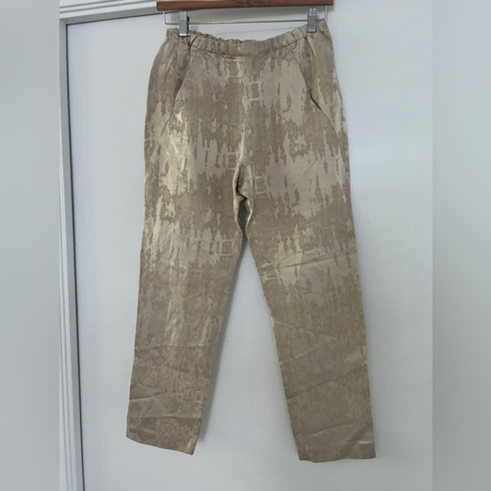 Zero + Maria Cornejo Gabi trouser, cream jaquard, size 4, UEC